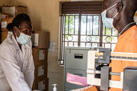 Health care staff in South Sudan.