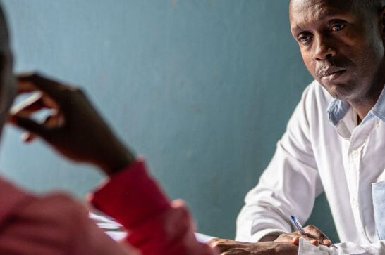 A psychosocial worker in a legal clinic in Ruyigi.