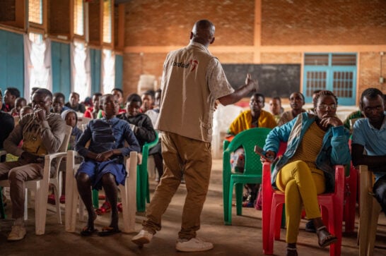 A training session on sexual and reproductive health for youth in Burundi.