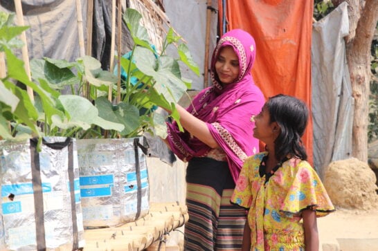 Rohingya refugees in Cox's Bazar, Bangladesh.