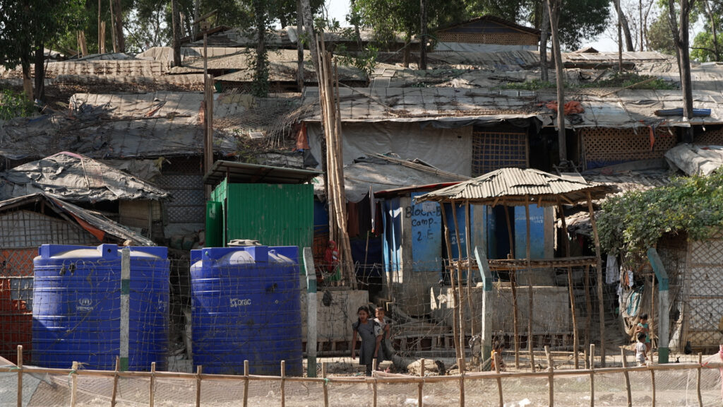Temporary shelters in Cox's Bazar.