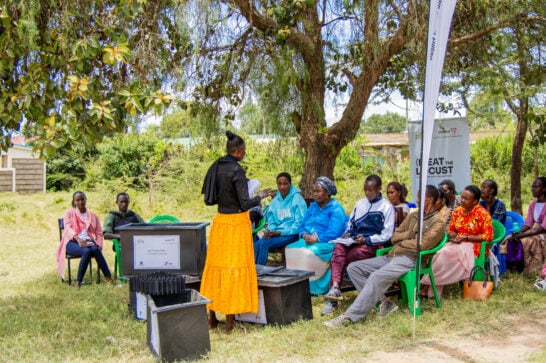 Participants in a agricultural training in northern Kenya