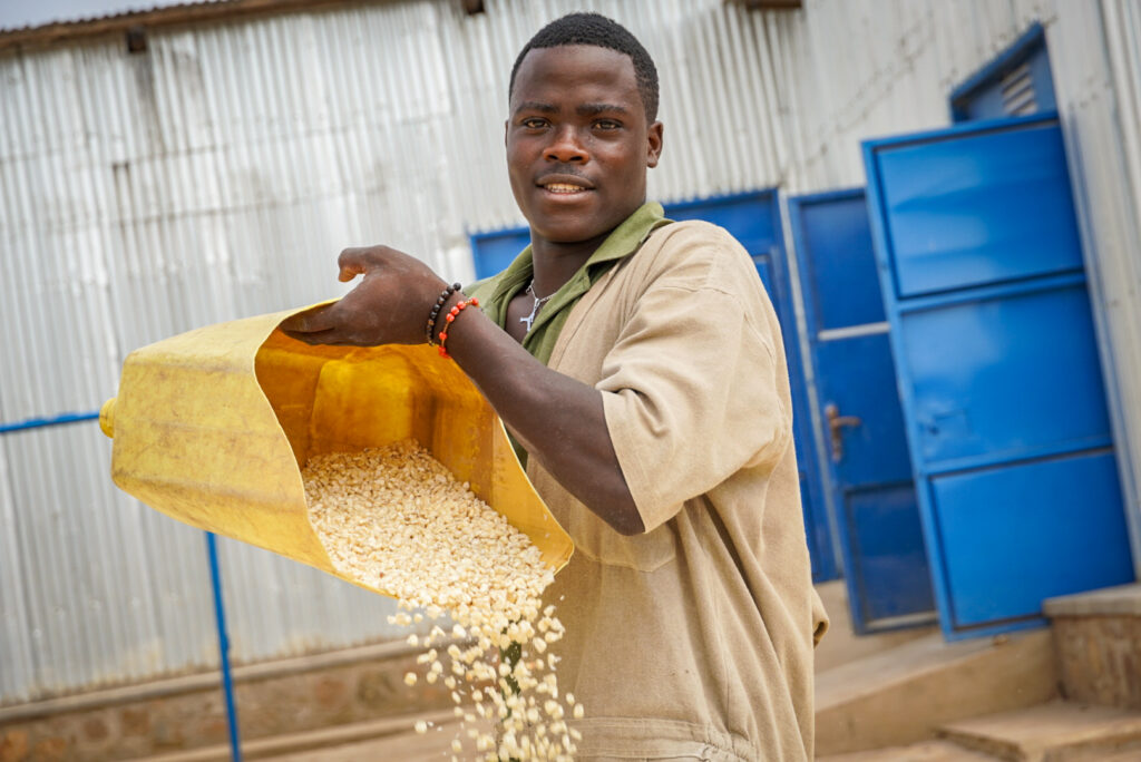 Rwandan farmer at work.
