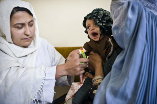 A midwife in the Afghan province of Uruzgan. Image: Sven Torfinn