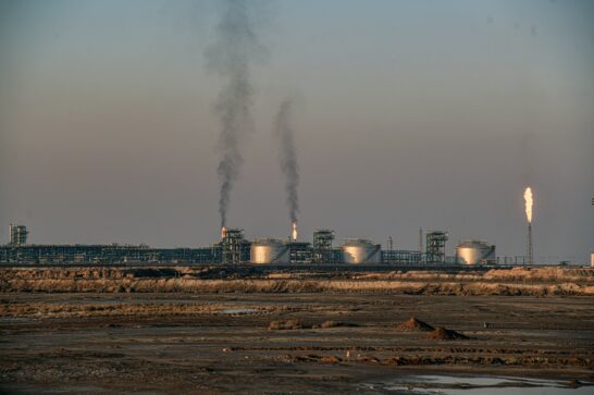 An oil refinery in Basra, Iraq.