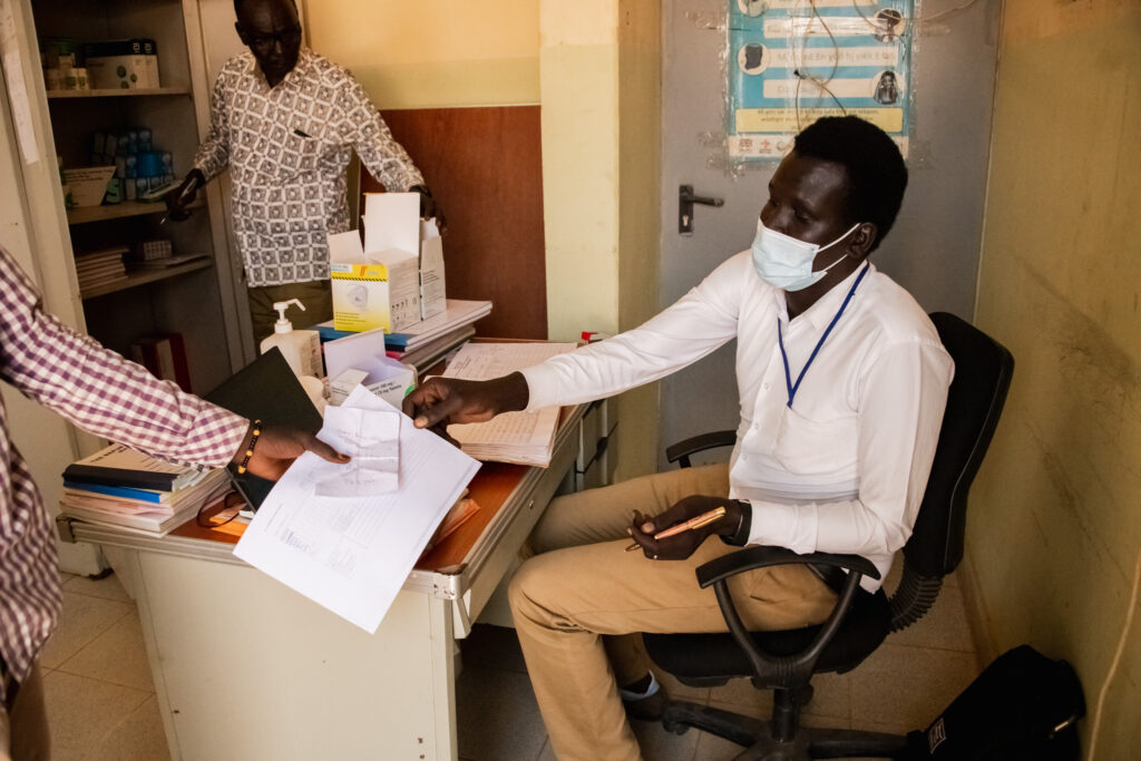 A nurse in South Sudan.