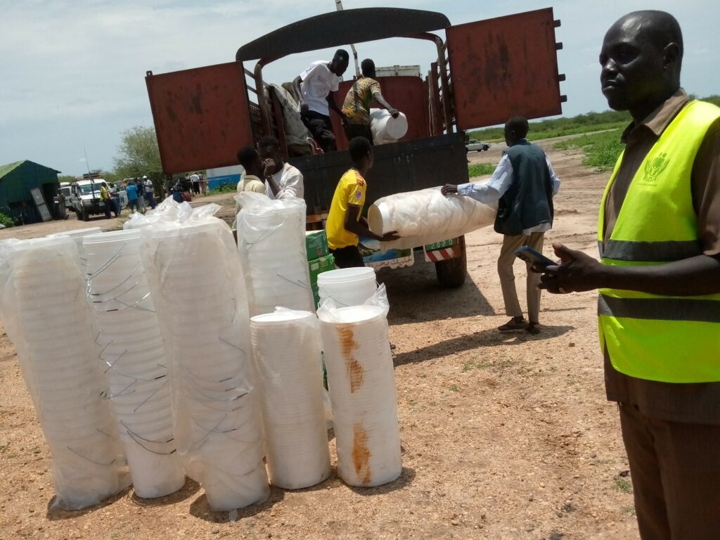 South Sudanese aid workers.