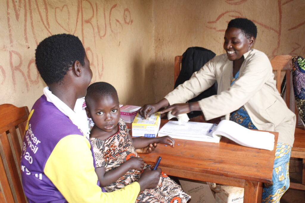 Burundian women in a health centre.