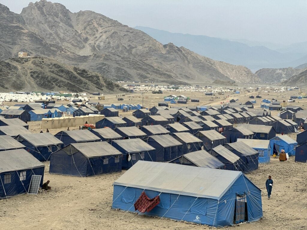 Een Afghaans vluchtelingenkamp.